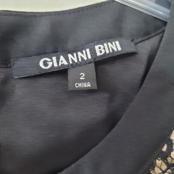Gianni Bini Dress Womens Size 2 Black Lace Overlay Sleeveless Cocktail Party - Picture 5 of 15